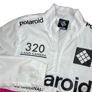 Polaroid Nylon Jacket Windbreaker Size Large Half Zip.